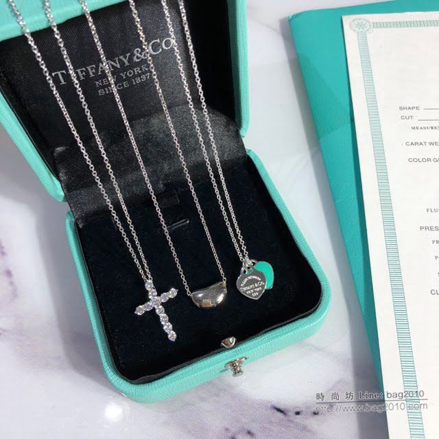 Tiffany純銀飾品 蒂芙尼女士專櫃爆款豆豆項鏈 Tiffany正反面雙帶925純銀項鏈  zgt1593
